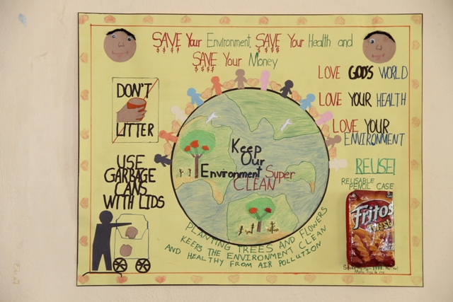 Winning poster in the Junior Division of the 2014 Florida Caribbean Cruise Association (FCCA) Foundation 2014 Children’s Poster Competition submitted by 7 year-old Jae-ele Swanston of the Ivor Walters Primary School on Nevis